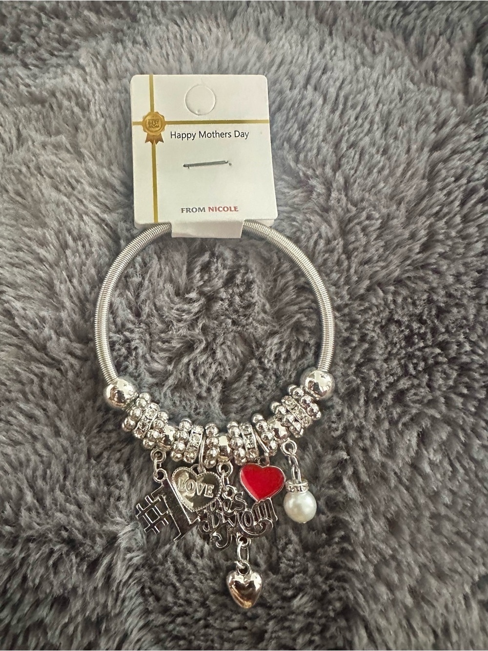 Number 1 Mom, Best Mom, I Love Mom Bracelet